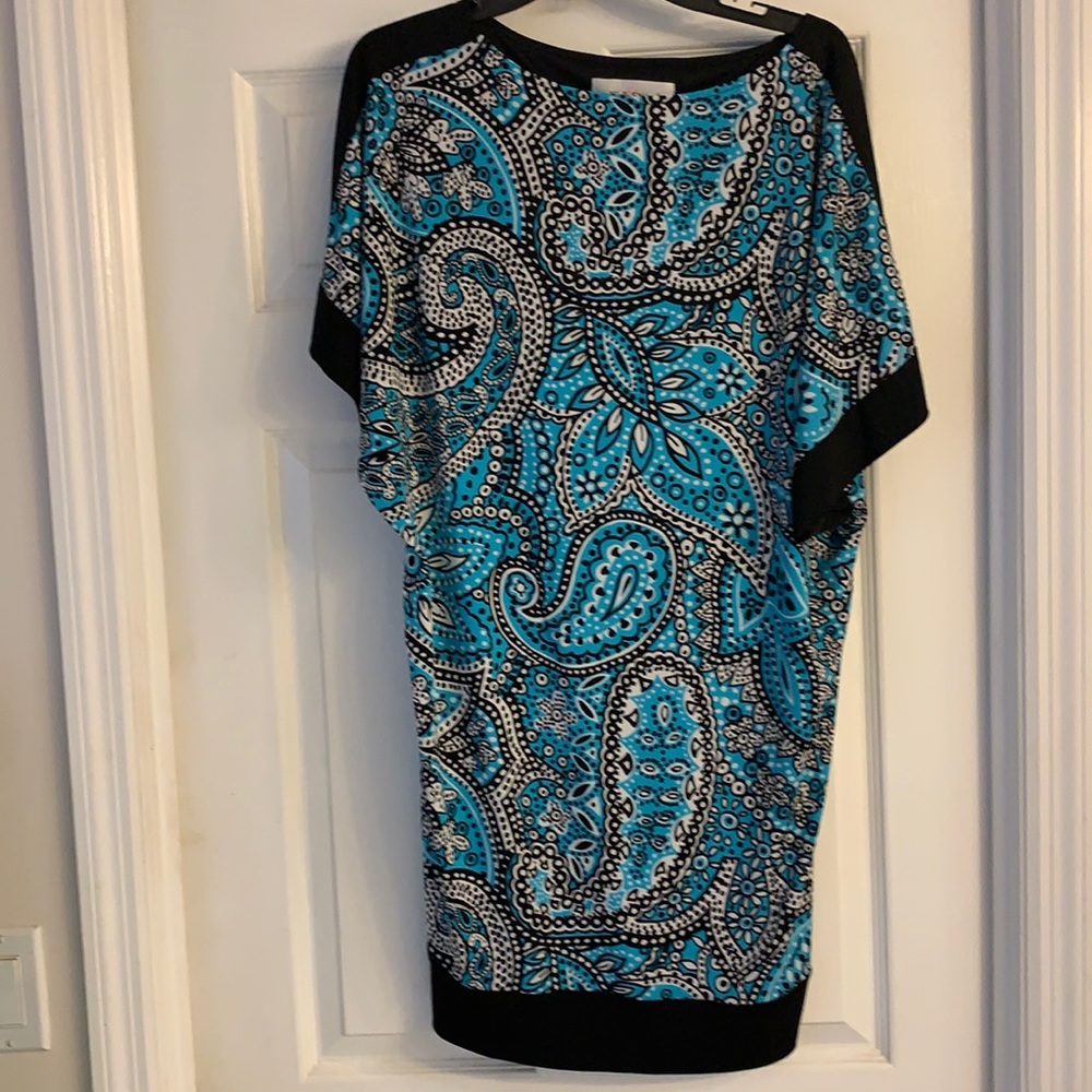 A paisley print dress